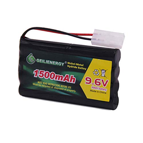 GLEPOWEER 9.6V NiMH 1500mAh Battery Pack with Standard Tamiya Connector for RC Cars and Diagnostic Scanners