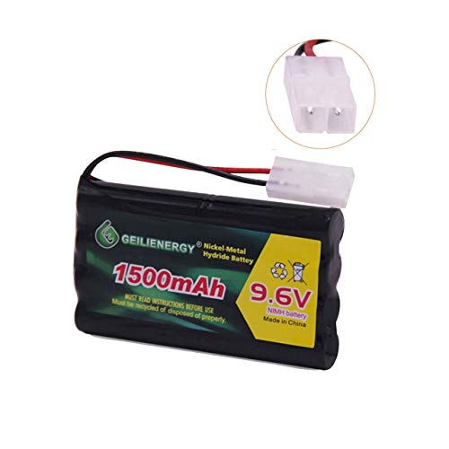 GLEPOWEER 9.6V NiMH 1500mAh Battery Pack with Standard Tamiya Connector for RC Cars and Diagnostic Scanners