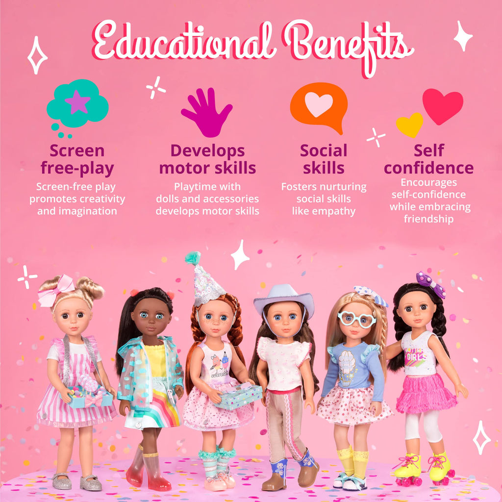 Glitter Girls Bright as The Sun Swimsuit Set for 14-Inch Dolls