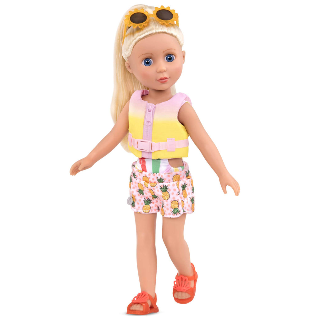 Glitter Girls Bright as The Sun Swimsuit Set for 14-Inch Dolls