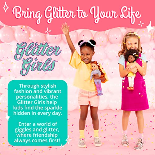 Glitter Girls Head to Toe Glimmer Tunic & Leggings Set for 14-Inch Dolls, Pink, Ages 3+