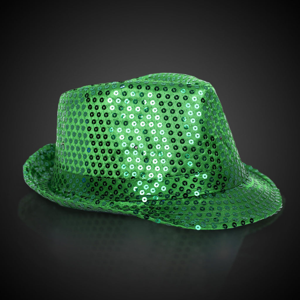 Glittering Sequin Fedora for St. Patrick's Day – Unisex Party Hat by Windy City Novelties