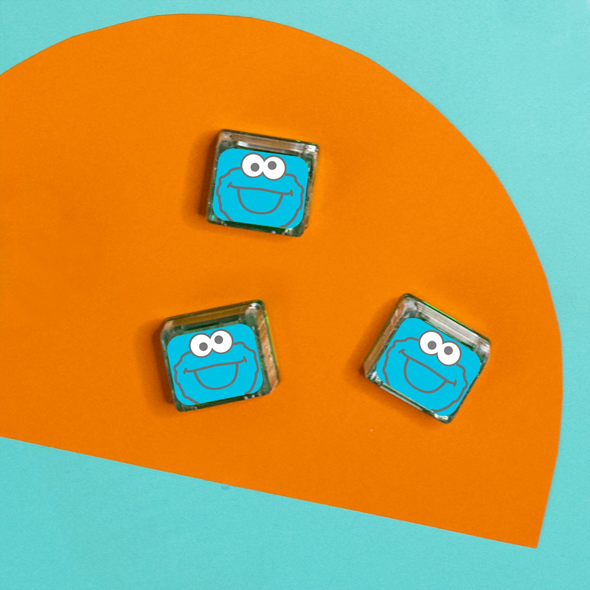 Glo Pals Cookie Monster Bath Toy – 6 Reusable Water-Activated Cubes That Glow Blue