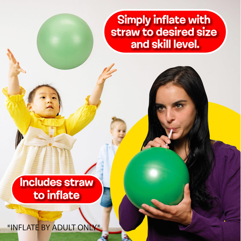 Glow in the Dark Gertie Handball by Small World Toys – 9-Inch Inflatable Sensory Ball for Toddlers Ages 3+