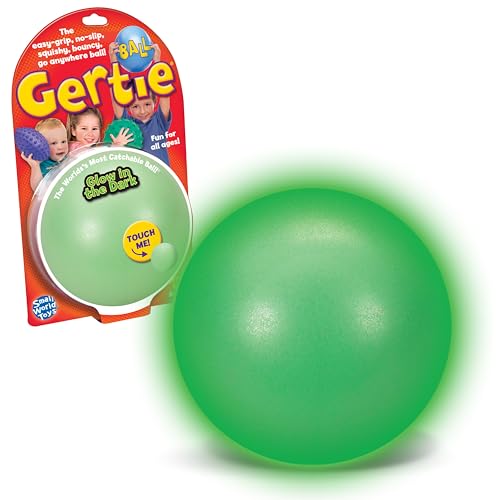 Glow in the Dark Gertie Handball by Small World Toys – 9-Inch Inflatable Sensory Ball for Toddlers Ages 3+