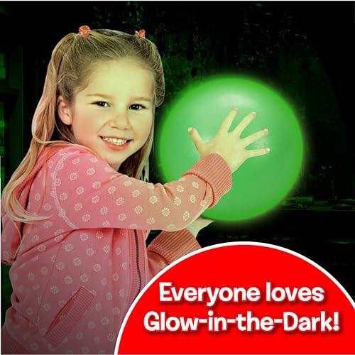 Glow in the Dark Gertie Handball by Small World Toys – 9-Inch Inflatable Sensory Ball for Toddlers Ages 3+