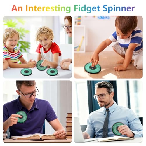 Glow-in-the-Dark Metal Fidget Spinner - Silent, Durable, 3-8 Min Spin Time - Stress Relief Desk Toy