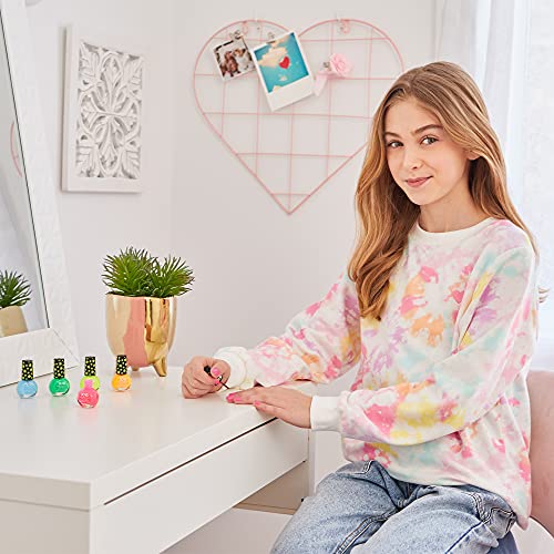 Glow in the Dark Nail Polish Set for Kids - 5 Neon Colors, Non-Toxic, Water-Based, Ages 8+ - 3C4G