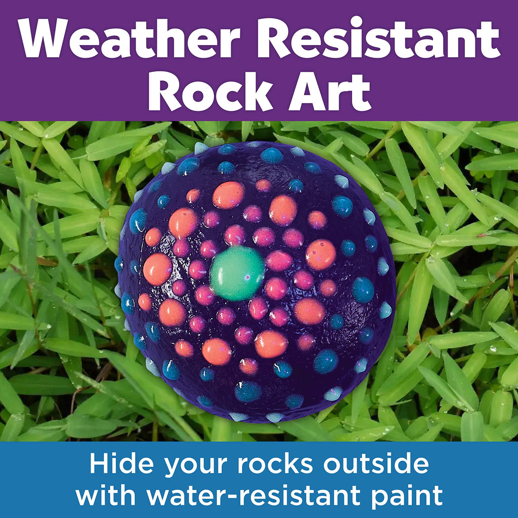 Glow-in-the-Dark Rock Painting Kit for Kids - 10 Rocks, Paints & Transfers