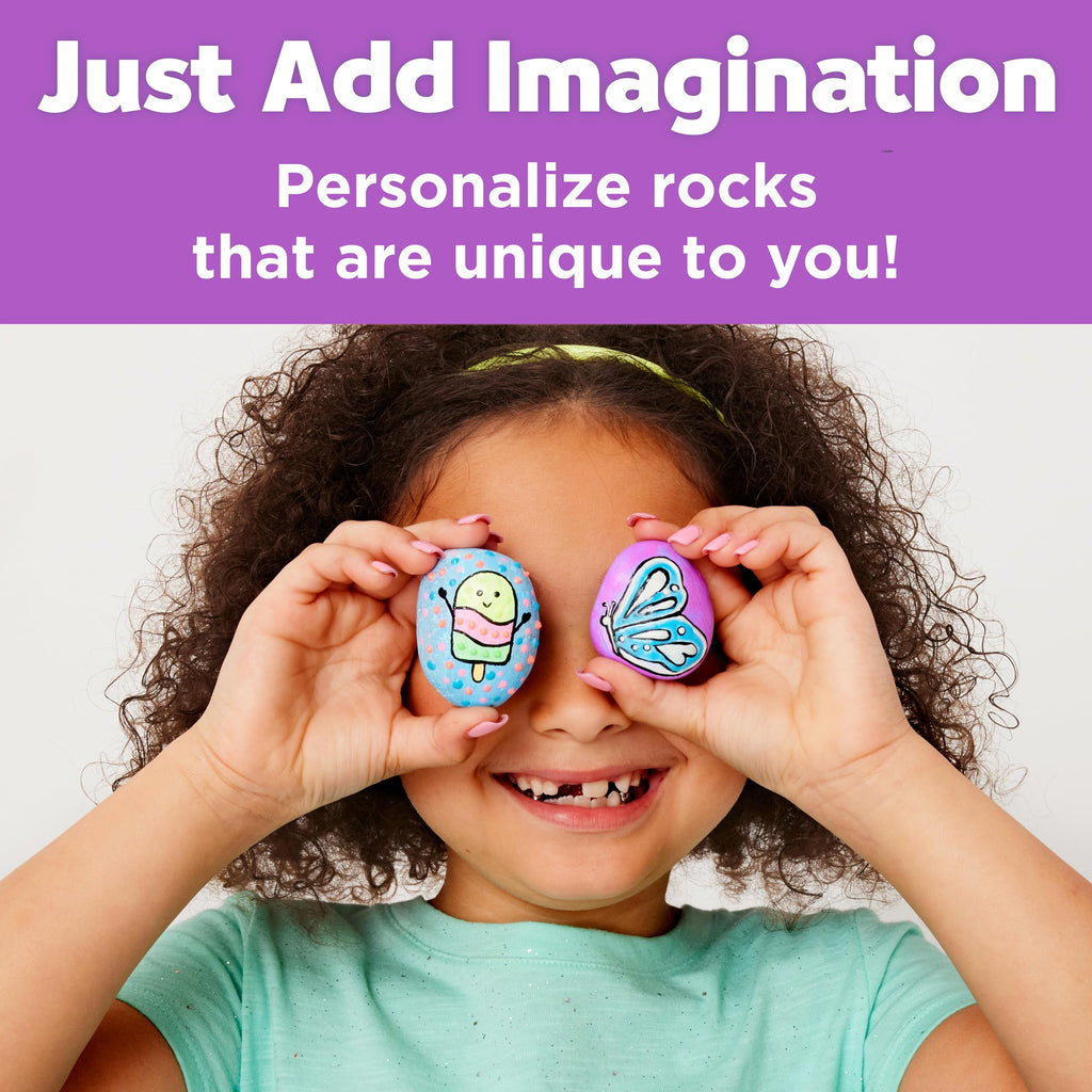 Glow-in-the-Dark Rock Painting Kit for Kids - 10 Rocks, Paints & Transfers