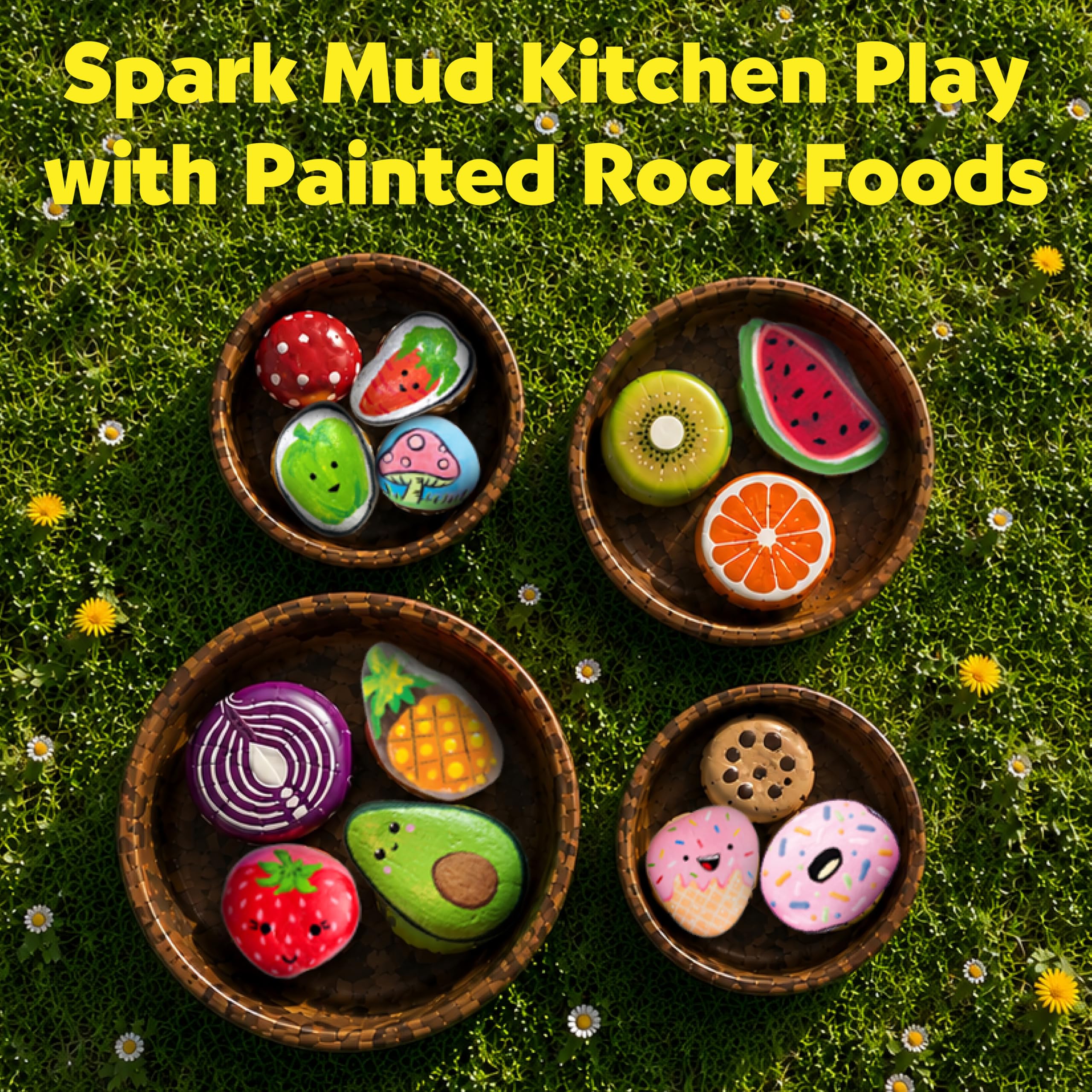 Glow-in-the-Dark Rock Painting Kit for Kids - 10 Rocks, Paints & Transfers