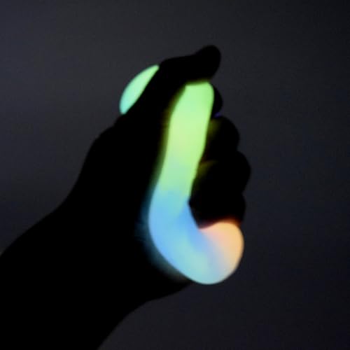 Glow in the Dark Slime Kit 12 Pcs – Neon Colors, Non-Sticky, Mess-Free with Rabbit Charms for Kids