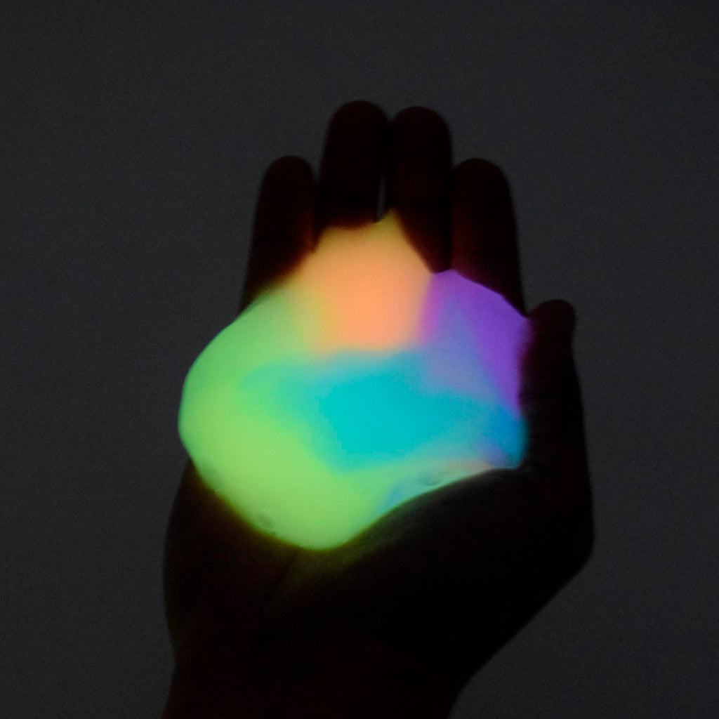 Glow in the Dark Slime Kit 12 Pcs – Neon Colors, Non-Sticky, Mess-Free with Rabbit Charms for Kids