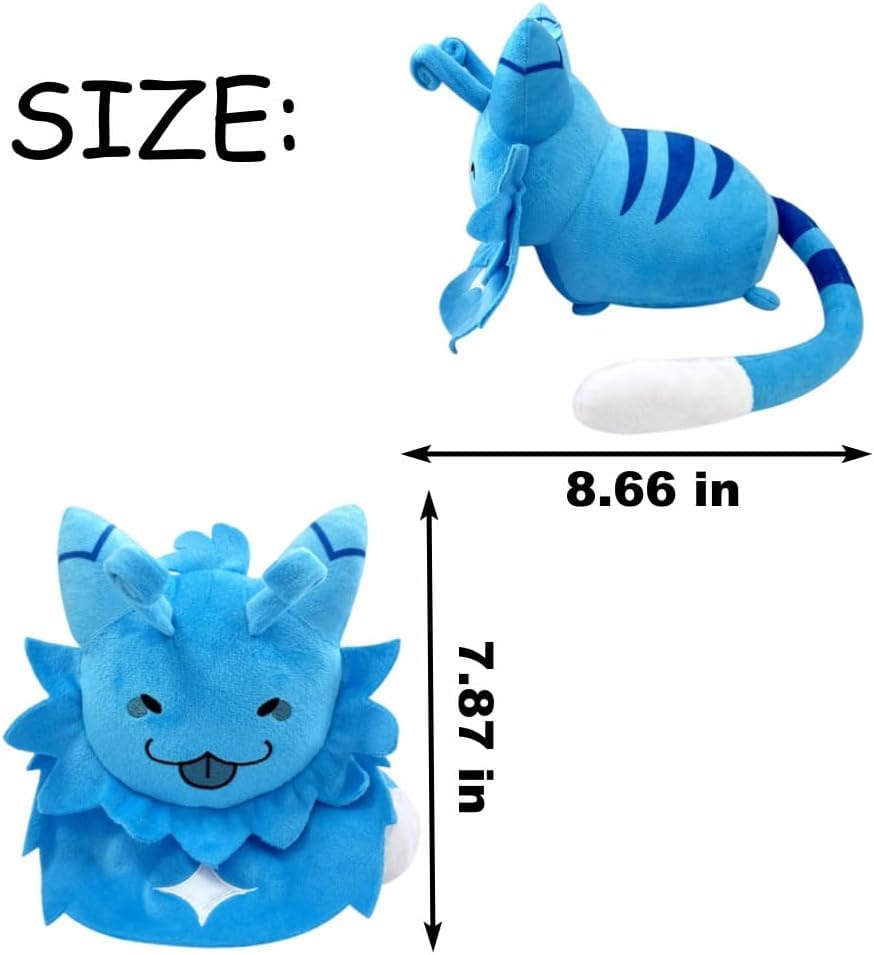 Gnarpy Plush - 8-Inch Regretavator Alien Cat Plush Toy, Soft Blue Plushie for Fans