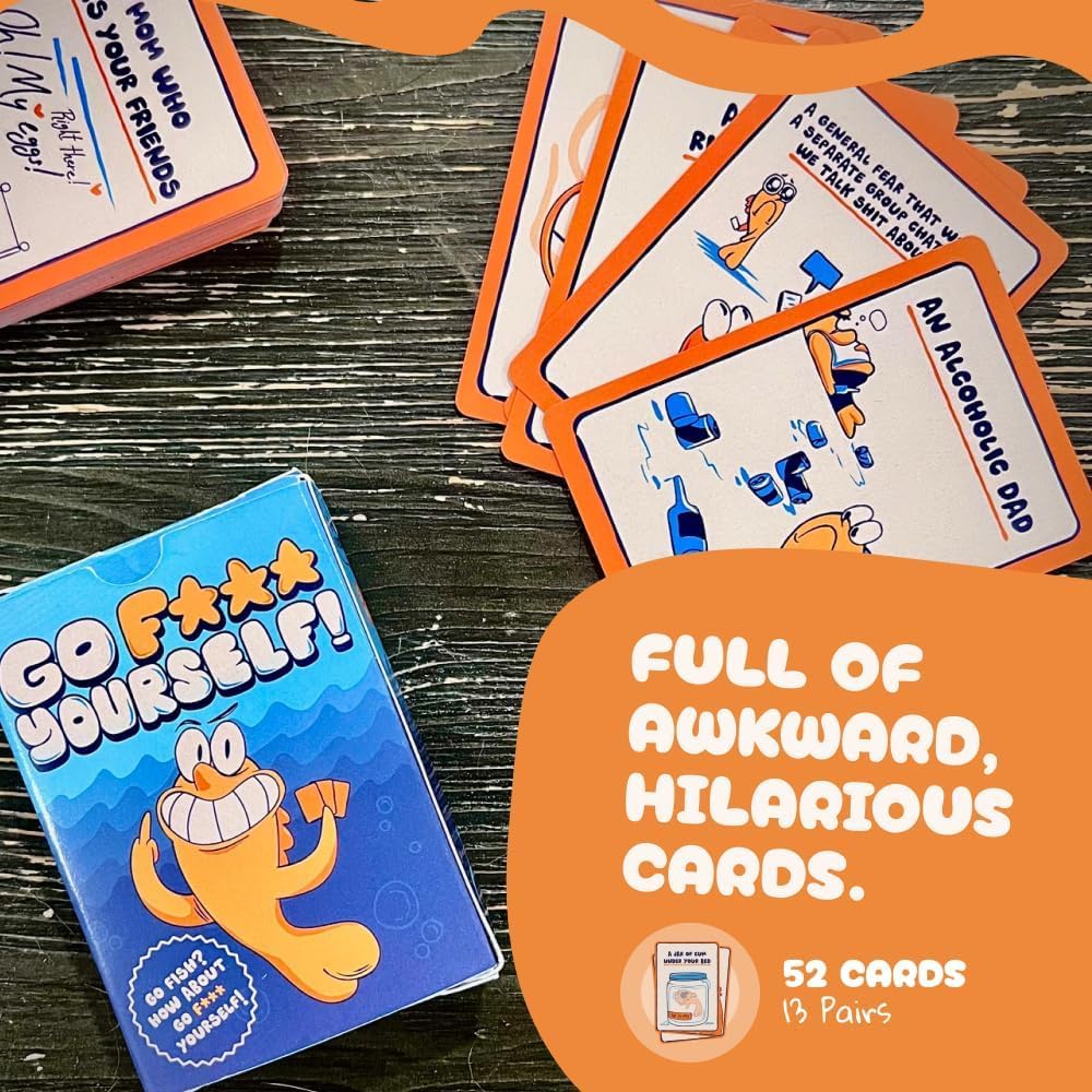 Go F Yourself! Adult Go Fish Card Game – 52 Cards of Offensive Fun for 2-10 Players