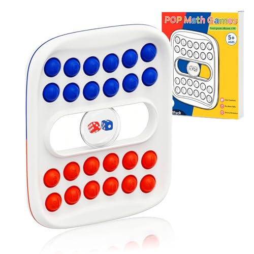 GoBene Math Pop It Dice Game – 2-Player Bubble Pop It Fun for Kids Ages 4-9
