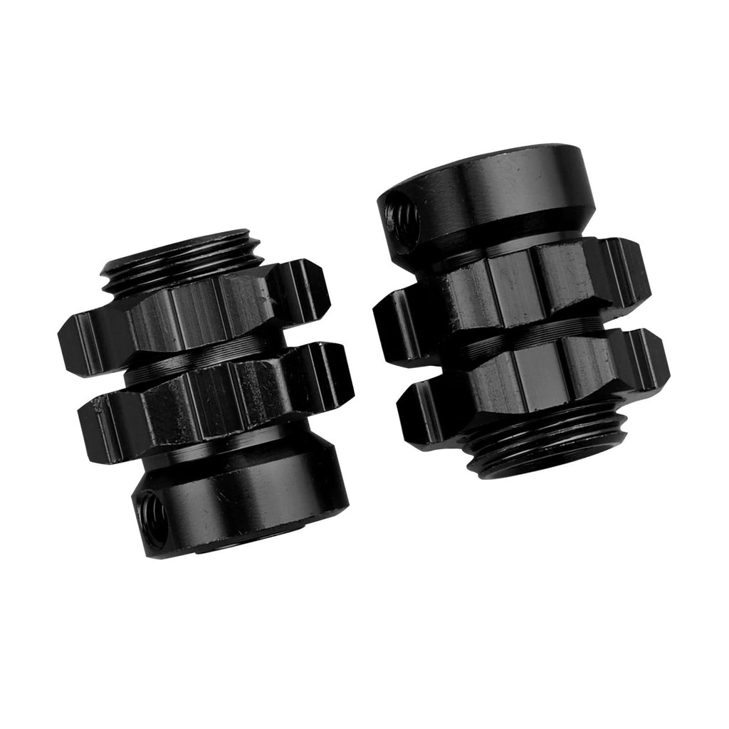GoHobby Aluminum 17mm Hex Wheel Hub Adapters for 1/10 RC Trucks (Set of 4) - Black
