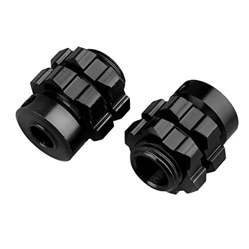 GoHobby Aluminum 17mm Hex Wheel Hub Adapters for 1/10 RC Trucks (Set of 4) - Black