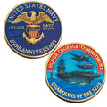 Gold-Plated USA Navy 250th Anniversary Challenge Coin – 1.57 Inch Double-Sided High Relief Military Collectible for Veterans and Supporters