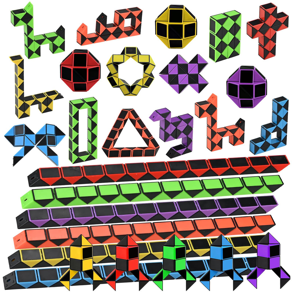GOLDGE 28-Pack Mini Cube Puzzle Fidget Toys - Bulk Party Favors for Kids, Travel Toys, Classroom Treasure Box