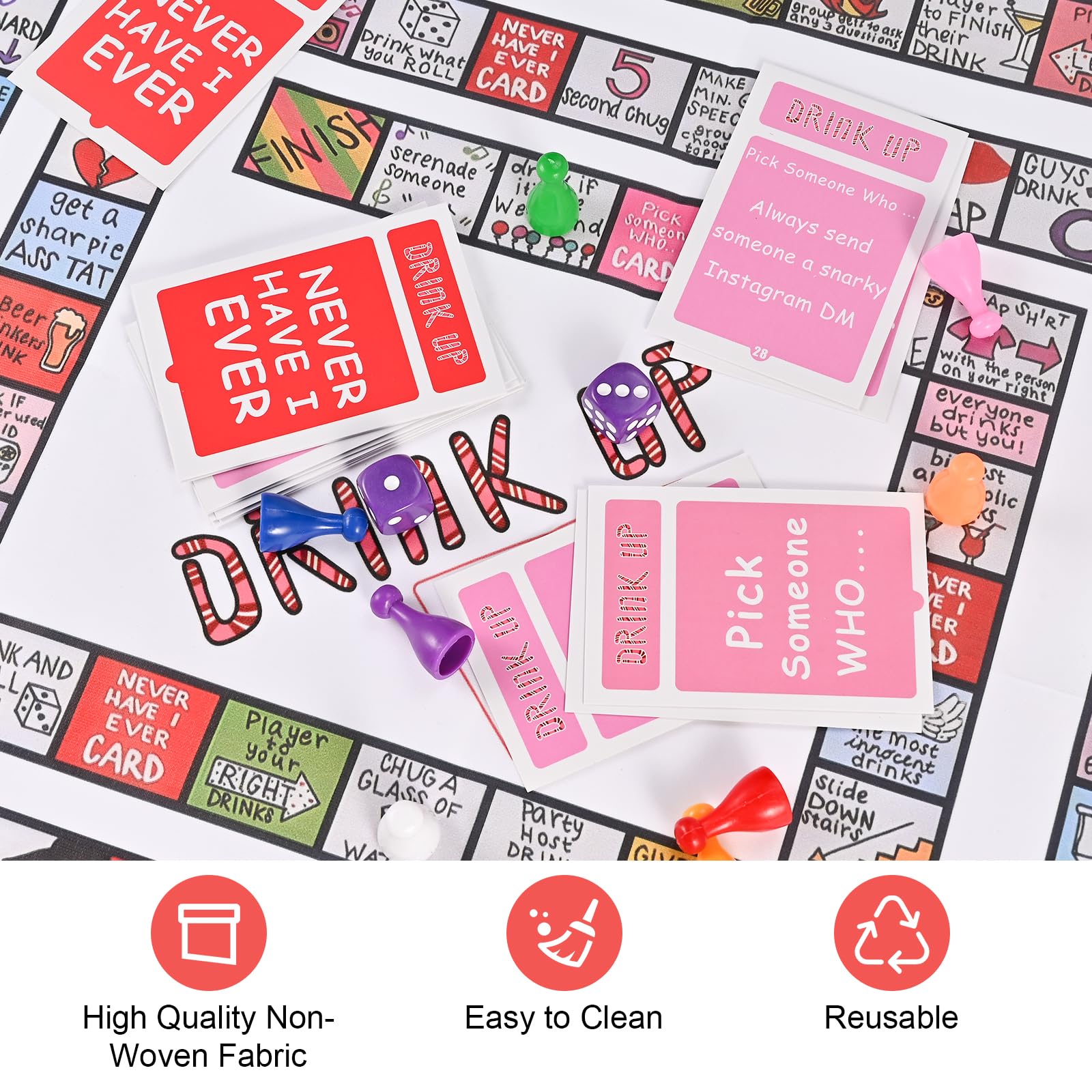 GOLDGE Interactive Party Board Game Mat – Fun for 2–8 Players, Family & Adult Gatherings (First Edition)