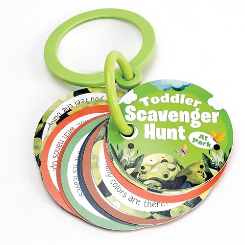 Goliath Scavenger Hunt Cards at the Park - Toddler Outdoor Activity Cards with Magnifying Lens, 23 Waterproof Cards, Ages 2+