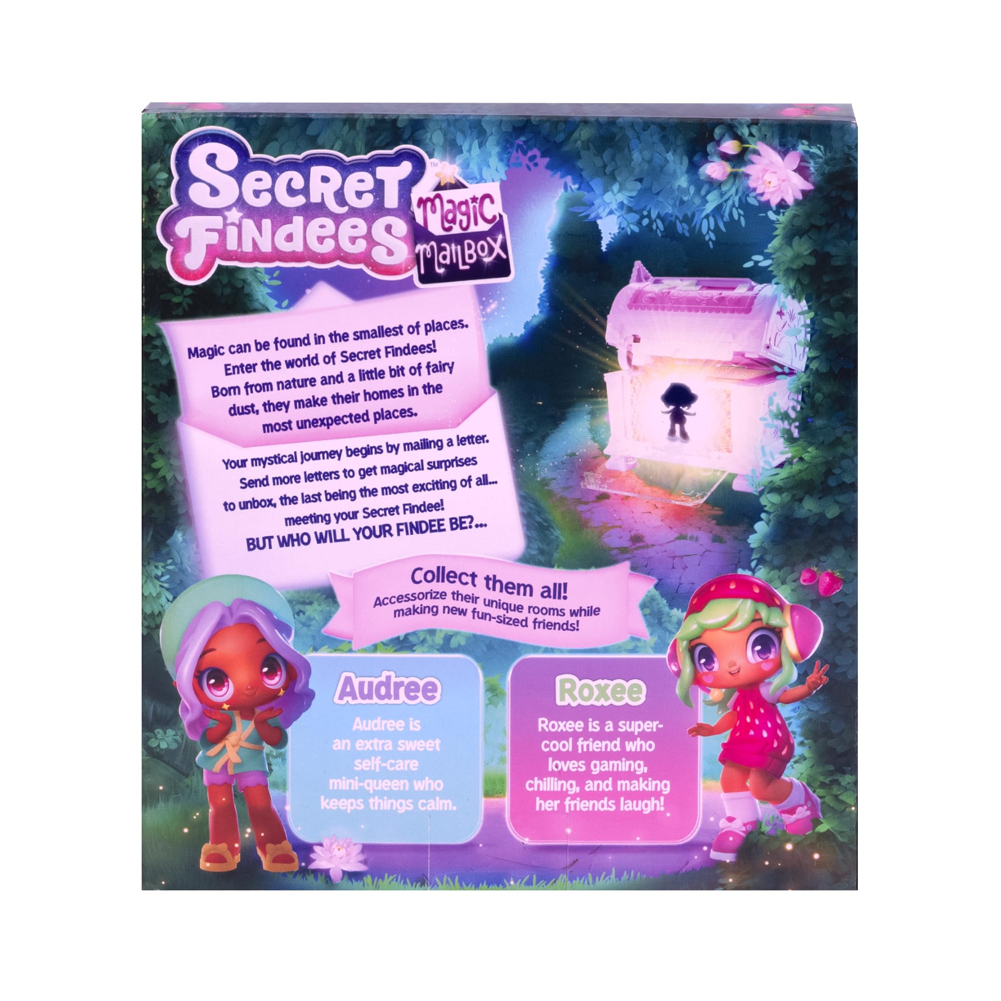 Goliath Secret Findees Magic Mailbox Pink – Includes Audree or Roxee, 10+ Surprises, Ages 4+