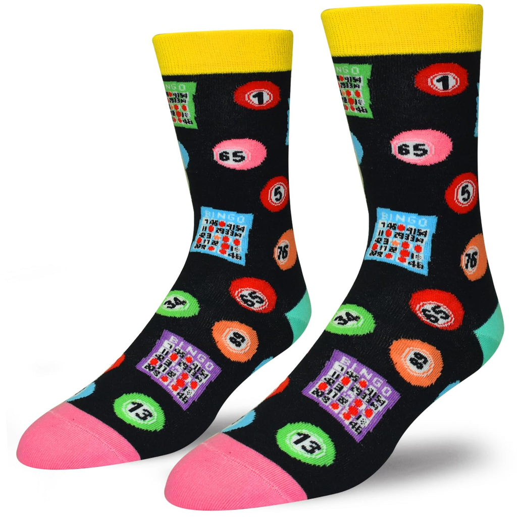 GOLIN Bingo Novelty Socks for Women – Funny Gift for Bingo Lovers with 'SHAKE THOSE BALLS' Print