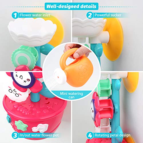GOODLOGO Bath Toys for Toddlers 1-3 - Mini Sprinkler & Cups Set for Fun Bath Time