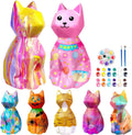 Goody King Paint Your Own Cat Lamp Kit – DIY Cat Crafts Night Light for Kids Ages 4-12, 24 Colors
