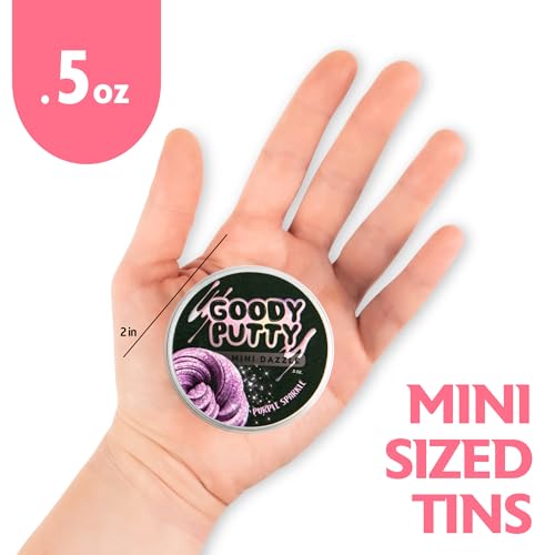 Goody Putty Dazzle Mini Tins 8-Pack – Glitter Sensory Putty for Kids