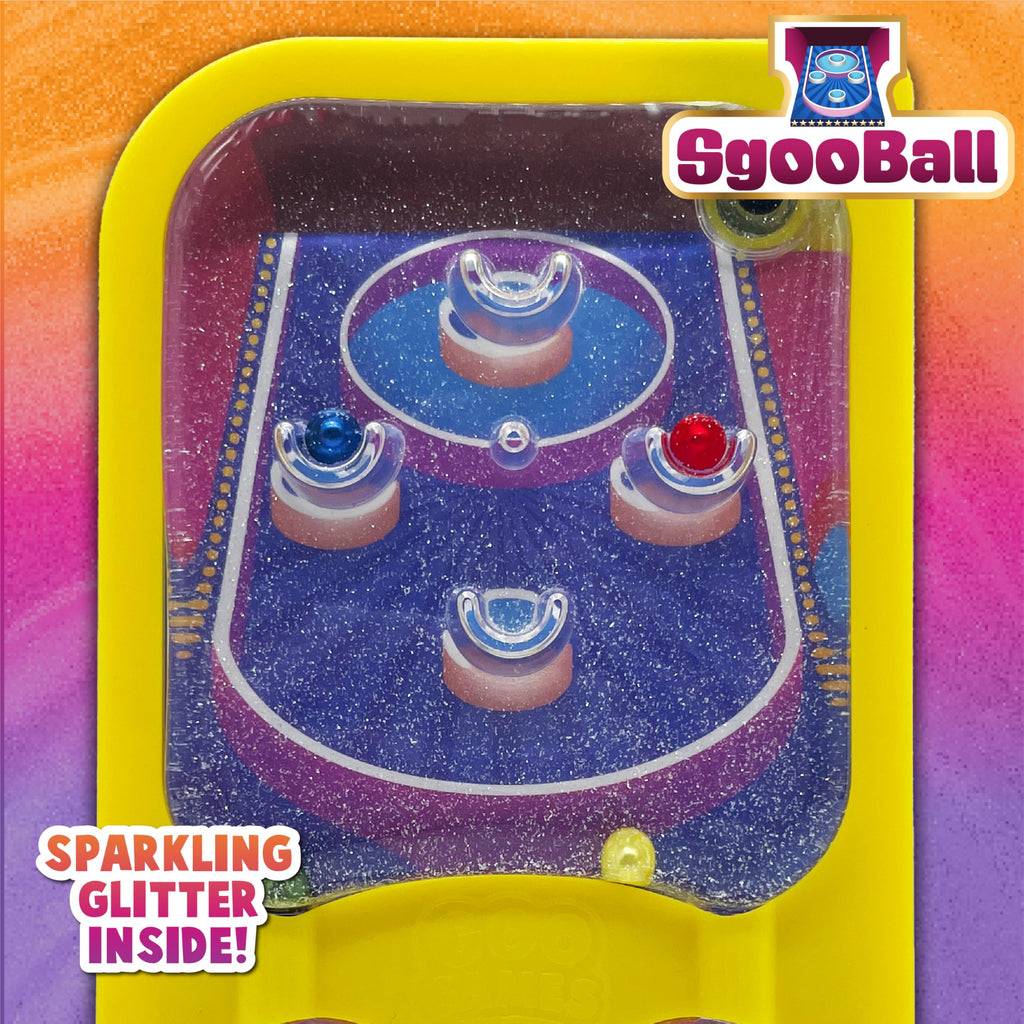 GooGames Arcade Hand-Held Water Game with Glitter, Non-Toxic Travel Toy