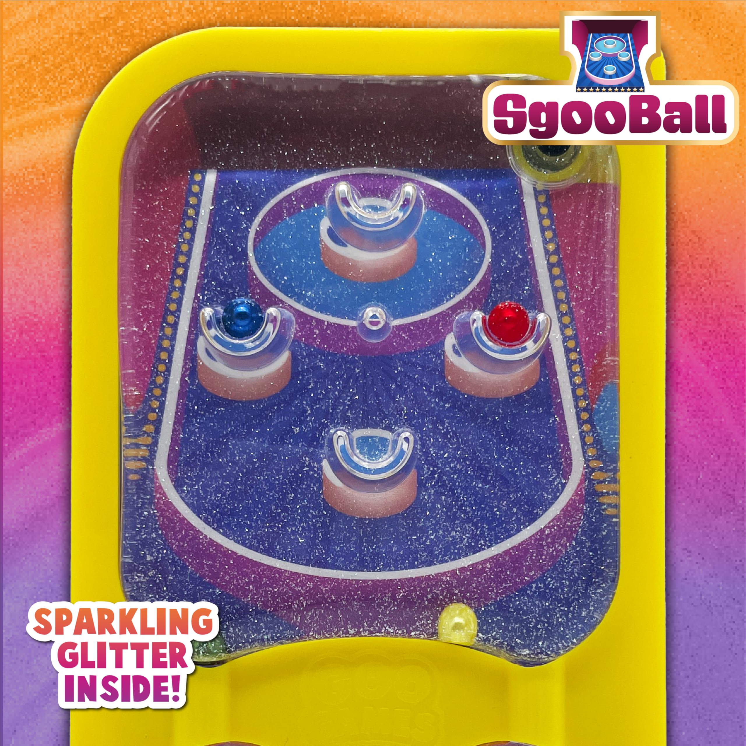 GooGames Arcade Hand-Held Water Game with Glitter, Non-Toxic Travel Toy