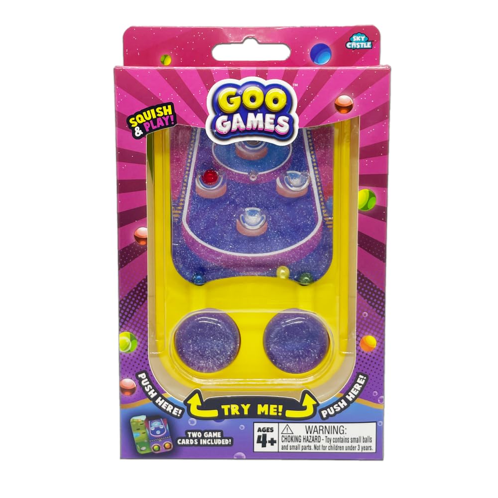 GooGames Arcade Hand-Held Water Game with Glitter, Non-Toxic Travel Toy