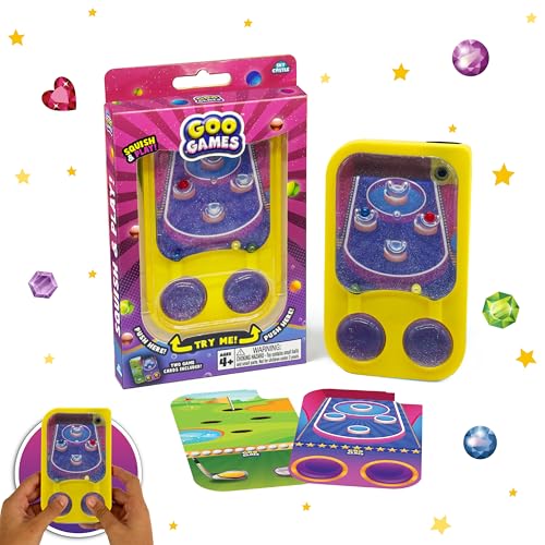 GooGames Arcade Hand-Held Water Game with Glitter, Non-Toxic Travel Toy