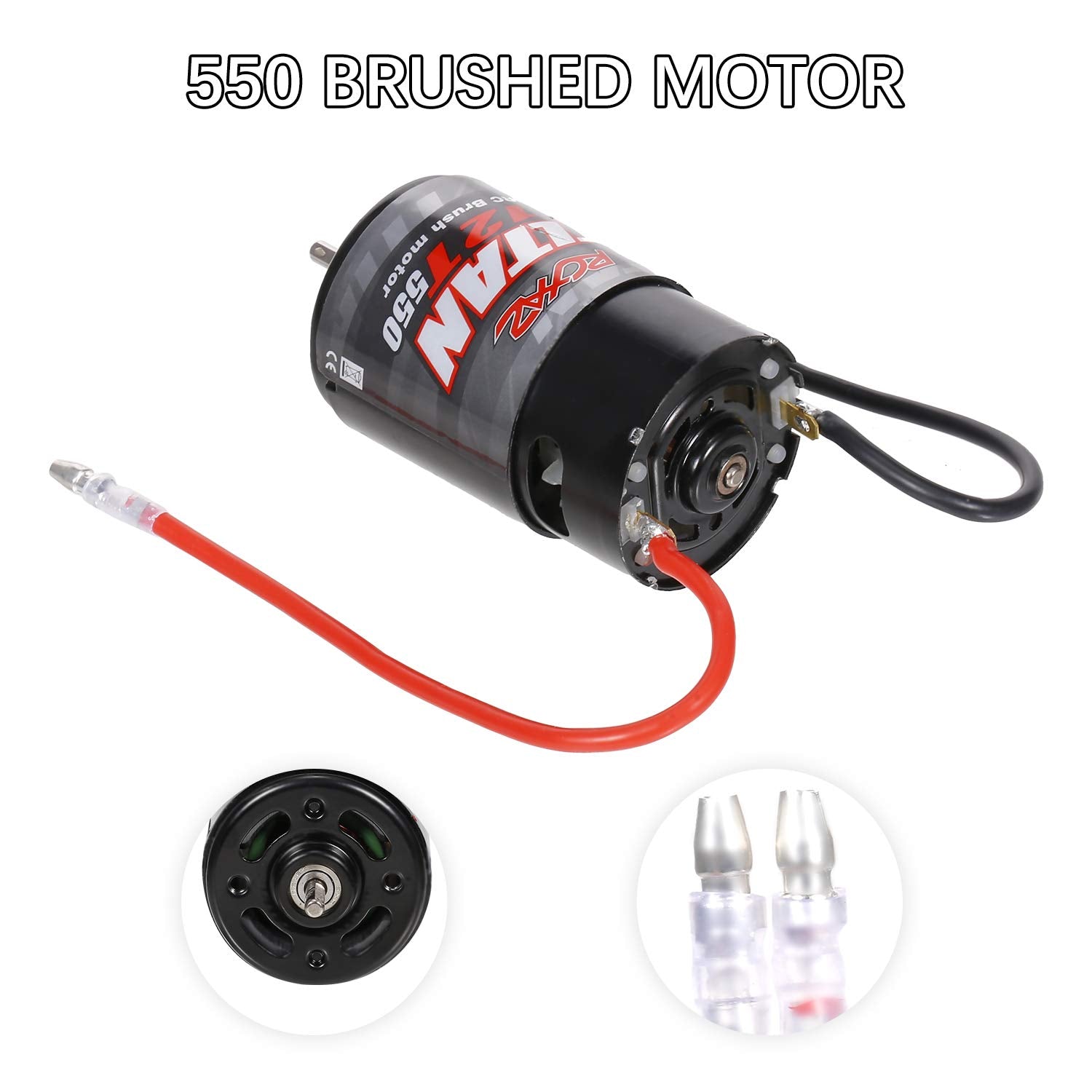 GoolRC 550 12T Brushed Motor with Integrated Fan for 1/10 RC Off-Road Cars