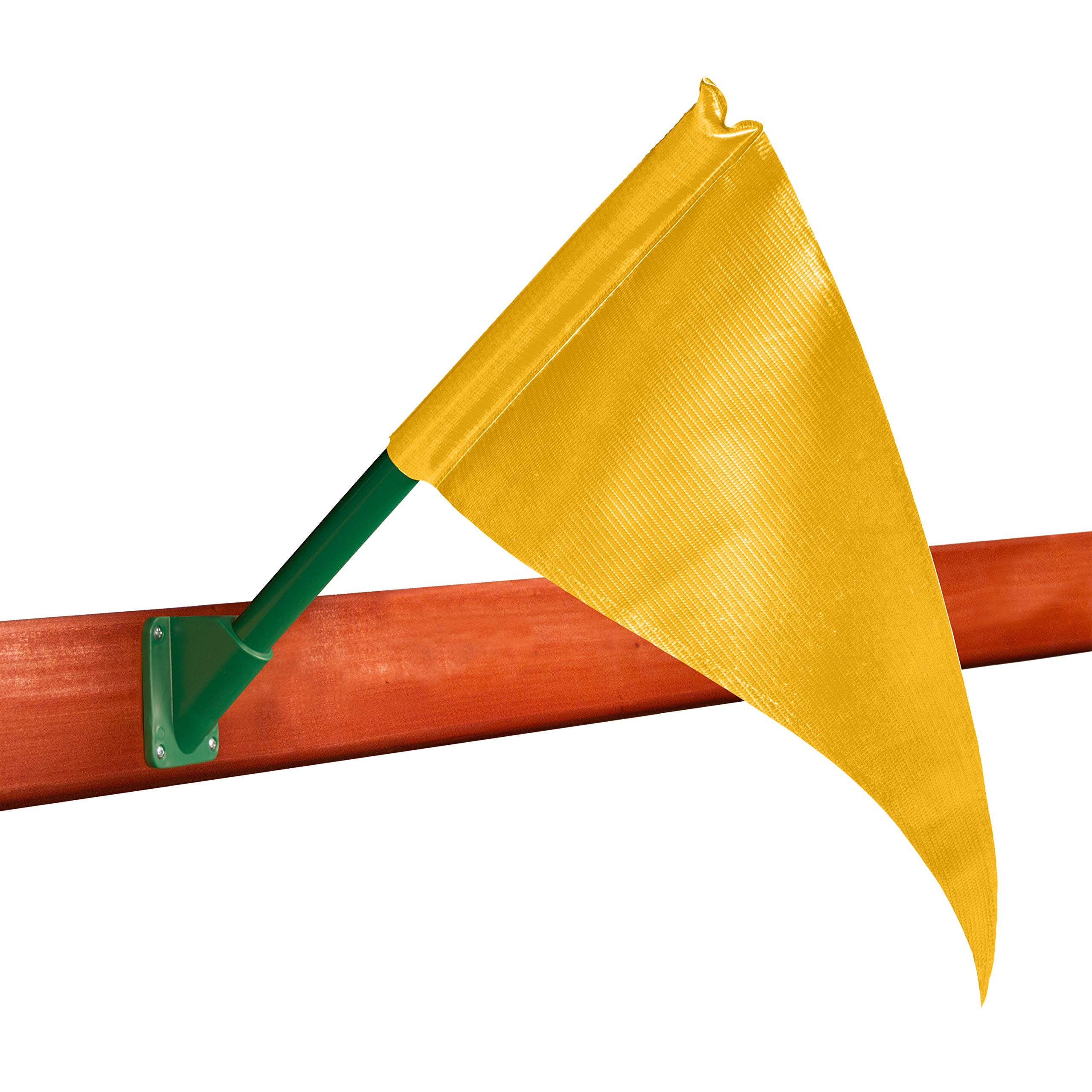 Gorilla Playsets 09-1014-Y Flag Kit & Base – Yellow, 16-Inch Pole for Wooden Playsets