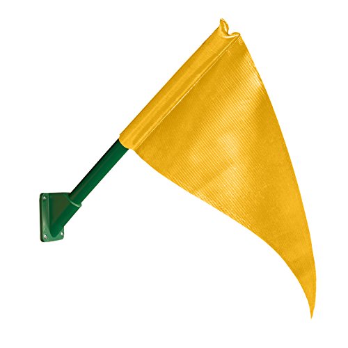 Gorilla Playsets 09-1014-Y Flag Kit & Base – Yellow, 16-Inch Pole for Wooden Playsets