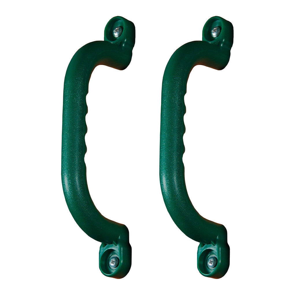 Gorilla Playsets Green Plastic Safety Handles for Swing Sets – Pair with Mounting Hardware