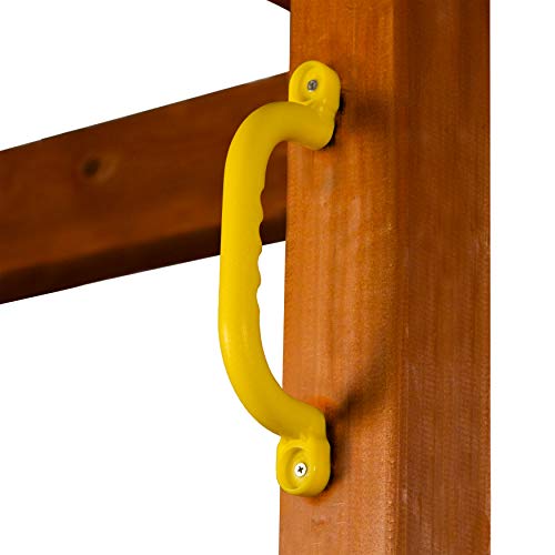Gorilla Playsets Yellow Plastic Safety Handles for Swing Sets – Durable Polyethylene Pair with UV Coating
