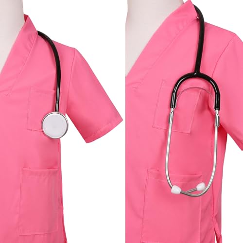 Gorkonpy Kids Doctor Costume Set with Lab Coat and Accessories for Ages 3-12