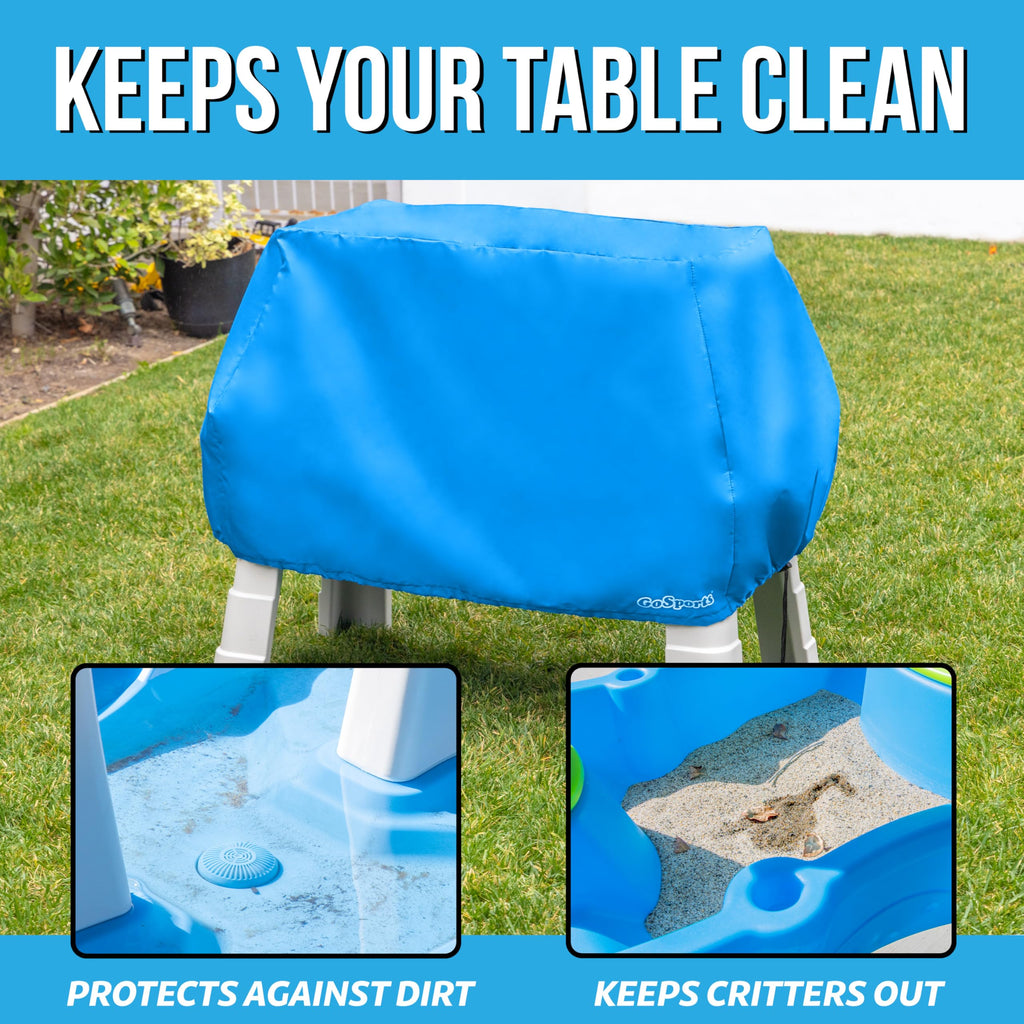 GoSports Universal Kids Water Table Cover - Blue, Waterproof Anti-UV, Fits up to 41x25x34 Inches - Cover Only