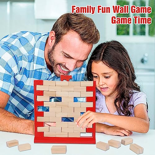 GOTHINK Brick Wall Game – Wooden Stacking Game for Family Game Night, Ages 3+