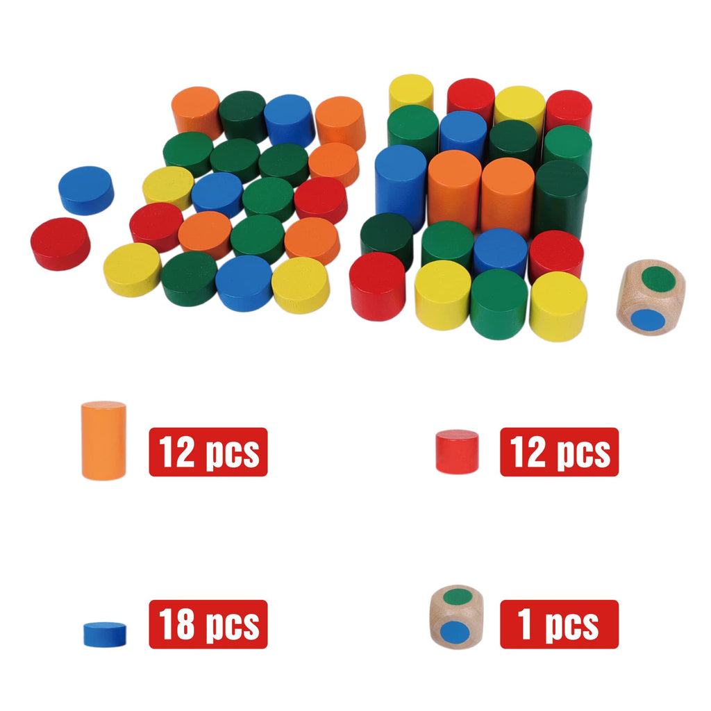 GOTHINK Wooden Balancing Pendulum Game – 42-Piece Montessori Stacking Toy for Kids & Adults