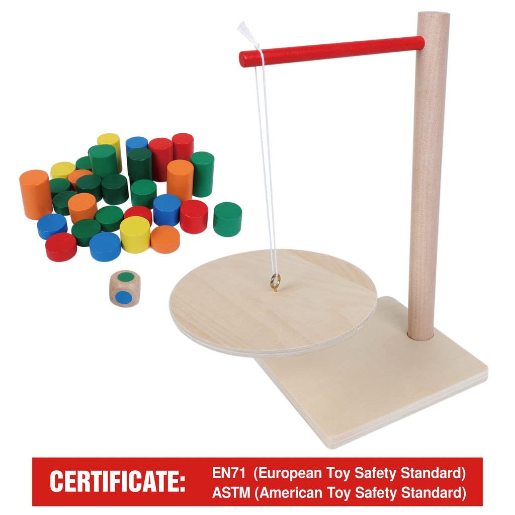 GOTHINK Wooden Balancing Pendulum Game – 42-Piece Montessori Stacking Toy for Kids & Adults