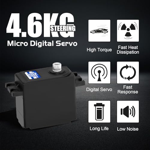 GOUPRC 22G Micro Digital RC Servo with Metal Gears - Upgrade for Hyper Go 1/14 H14BM, MJX, Jetwood, DEERC 14209/14210