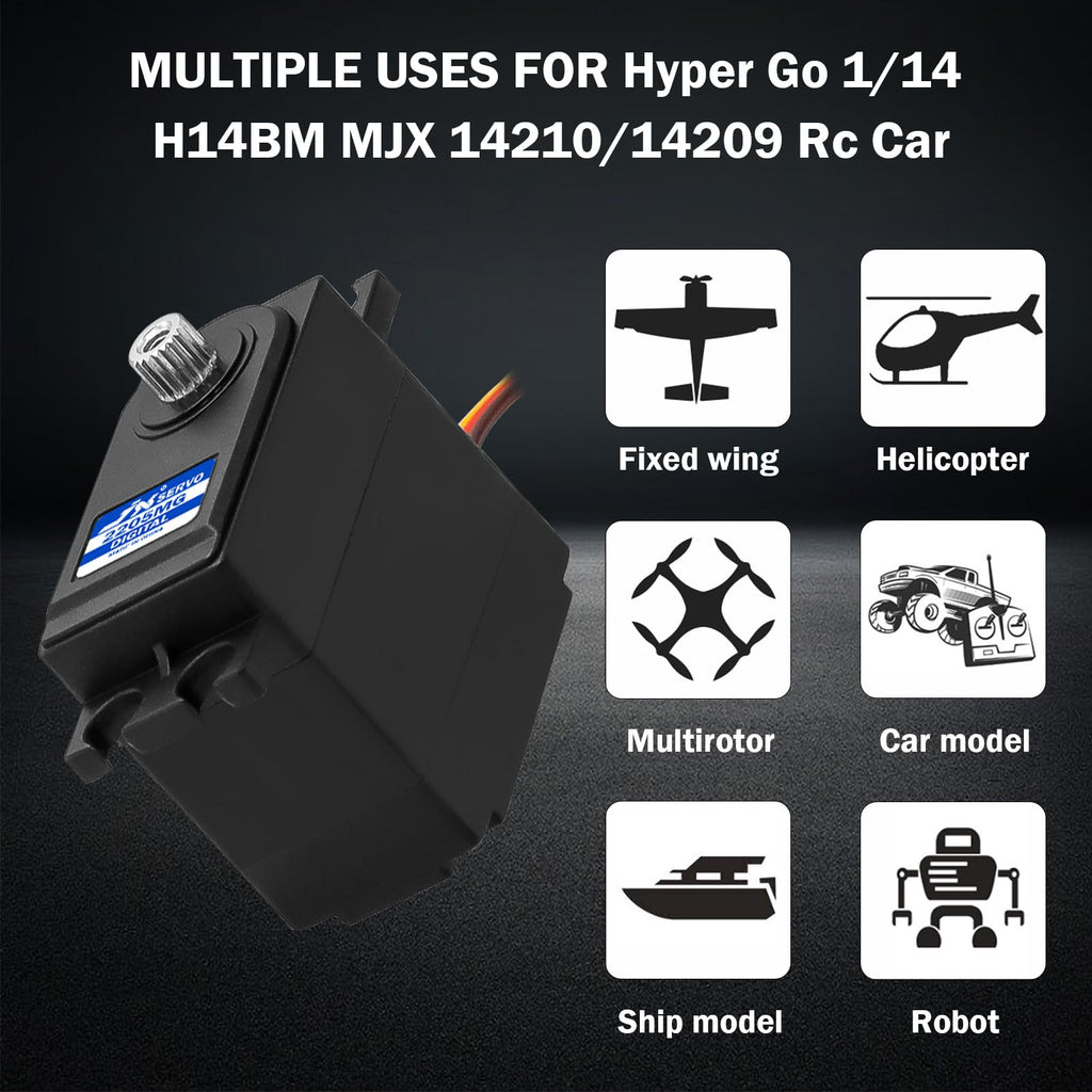 GOUPRC 22G Micro Digital RC Servo with Metal Gears - Upgrade for Hyper Go 1/14 H14BM, MJX, Jetwood, DEERC 14209/14210