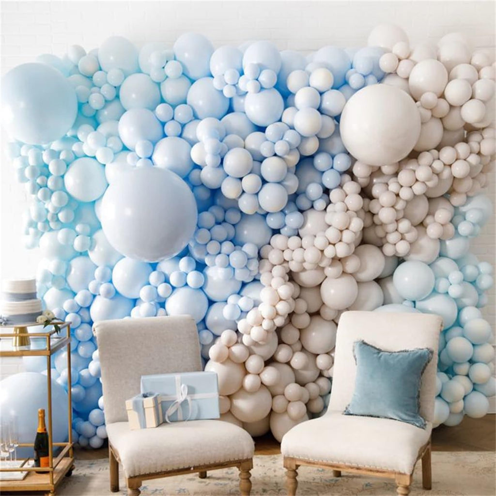 Govpy 60-Pack 10-Inch Sand White Quick Link Balloons for Party Decorations