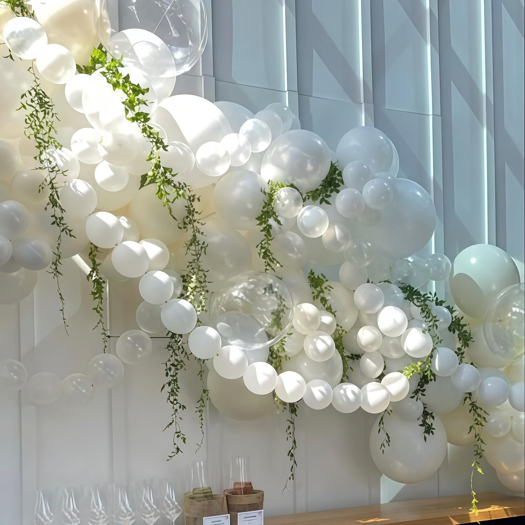 Govpy Clear Quick Link Balloons - 100 Pack 6 Inch Small Bubble Linking Balloons for Balloon Walls, Arches, and Party Decorations