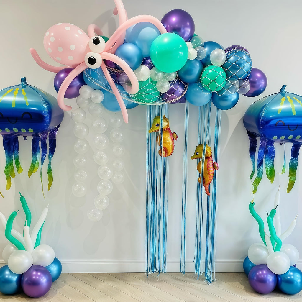 Govpy Clear Quick Link Balloons - 100 Pack 6 Inch Small Bubble Linking Balloons for Balloon Walls, Arches, and Party Decorations